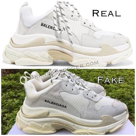 balenciaga fake vs real shoes|counterfeit balenciaga triple s.